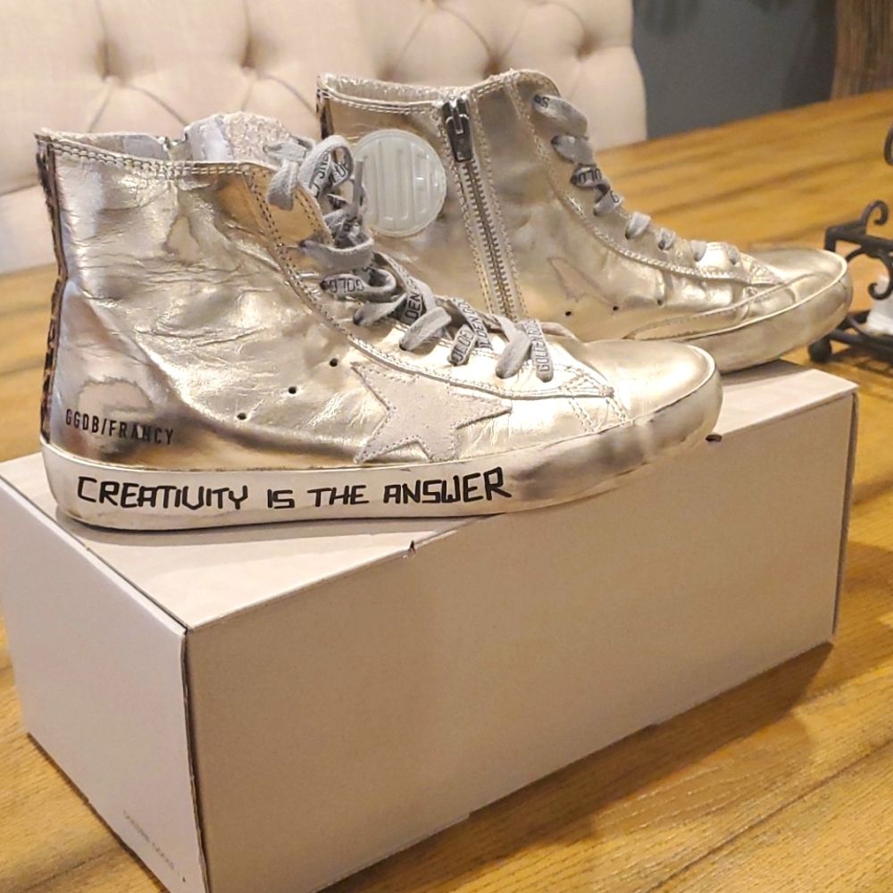 Golden Goose Francy in gold leather